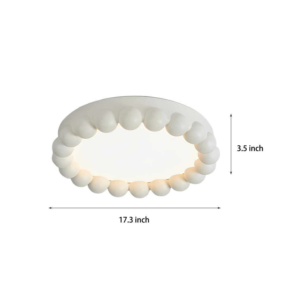 Round Nordic Dimming LED Ceiling Light - Handmade Three-Step Adjustable Brightness