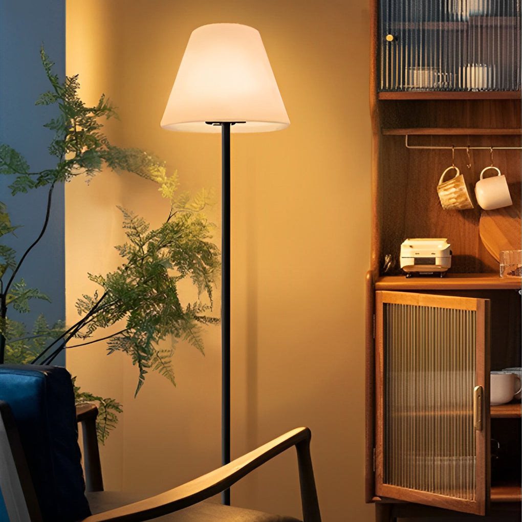 Modern Intelligent LED Floor Lamp - Metal & Shaded Design, Adjustable Brightness, Smart Home Decor