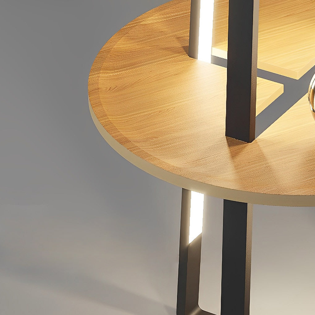 Modern 63 Inch Metal LED Tray Floor Lamp for Living Room