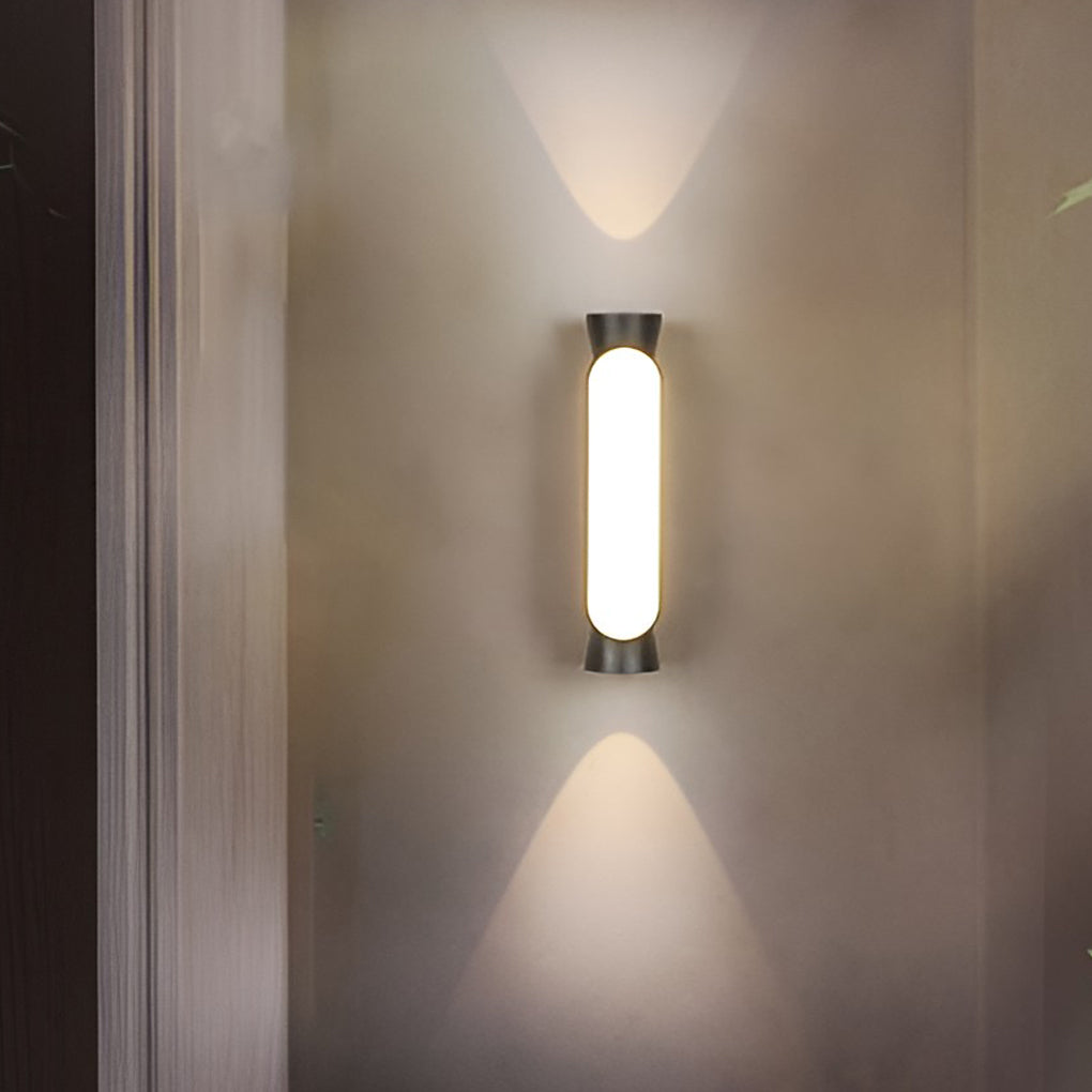 Waterproof LED Outdoor Wall Sconce - Black Modern Up and Down Lights