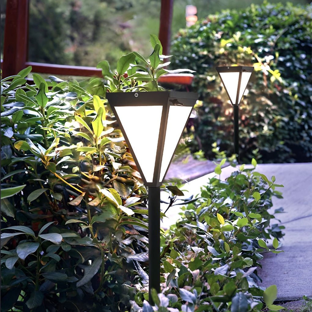 Sleek Solar LED 2.6W Waterproof Pathway Post Light - Outdoor Solar Lighting for Gardens and Walkways