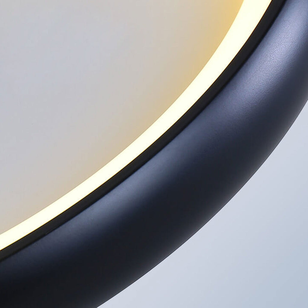 Modern Minimalist Round LED Flush Mount Ceiling Light - Aluminum & Acrylic Design