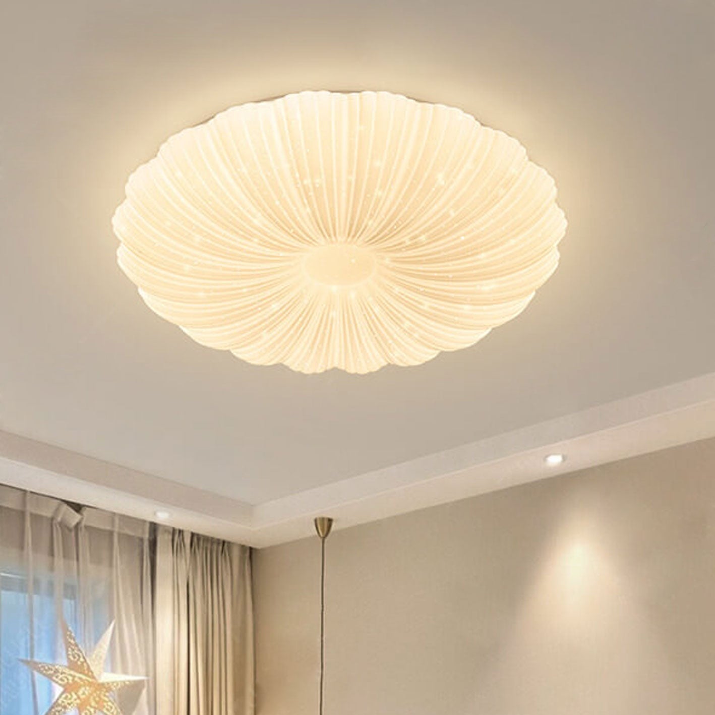 Modern Minimalist Acrylic Round LED Flush Mount Ceiling Light