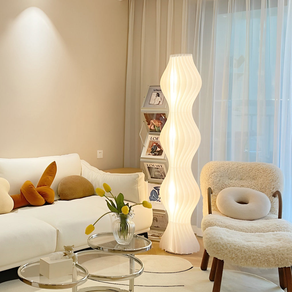 Modern Coastal LED Wavy Floor Lamp - Stylish Lighting for Beach-Inspired Decor