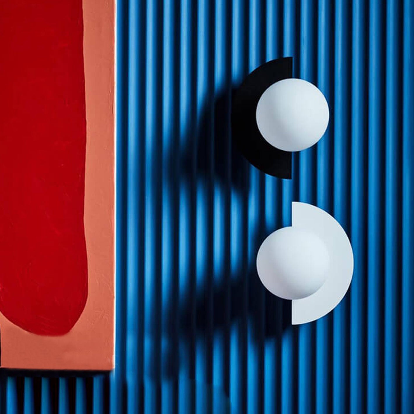 Modern Minimalist Glass Spherical Colorful Semicircle Wall Sconce Lamp