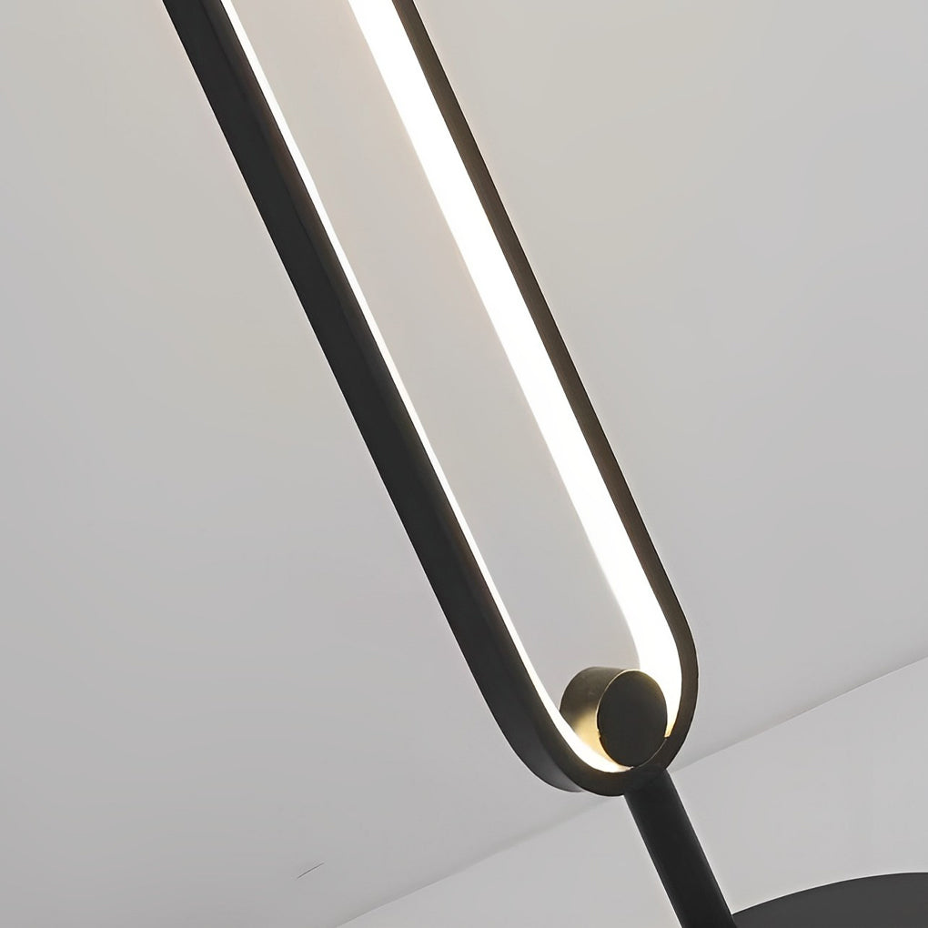Modern Minimalist LED Oval Floor Lamp for Living Room, Bedroom, Home Decor, Adjustable Brightness, Energy Efficient Lighting