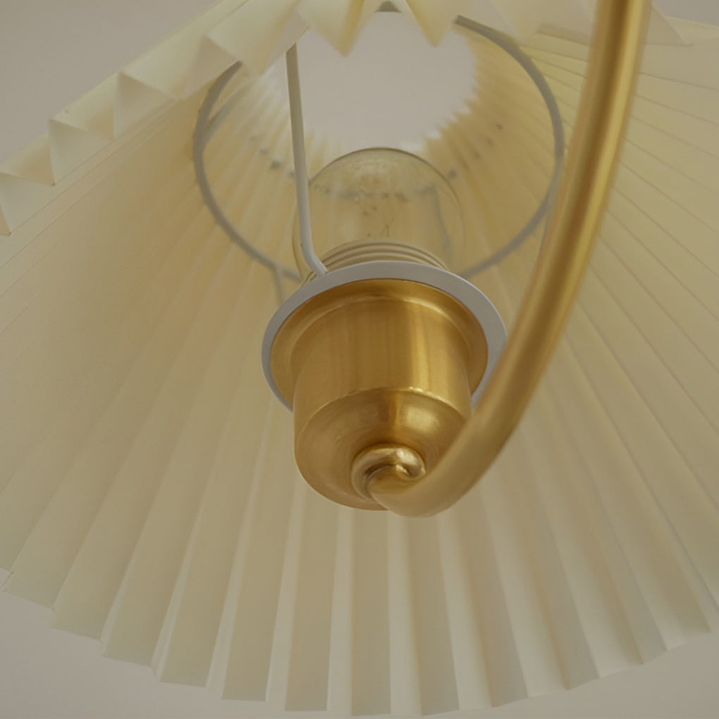 3-Light Pleated Lampshade LED Nordic Chandelier Pendant