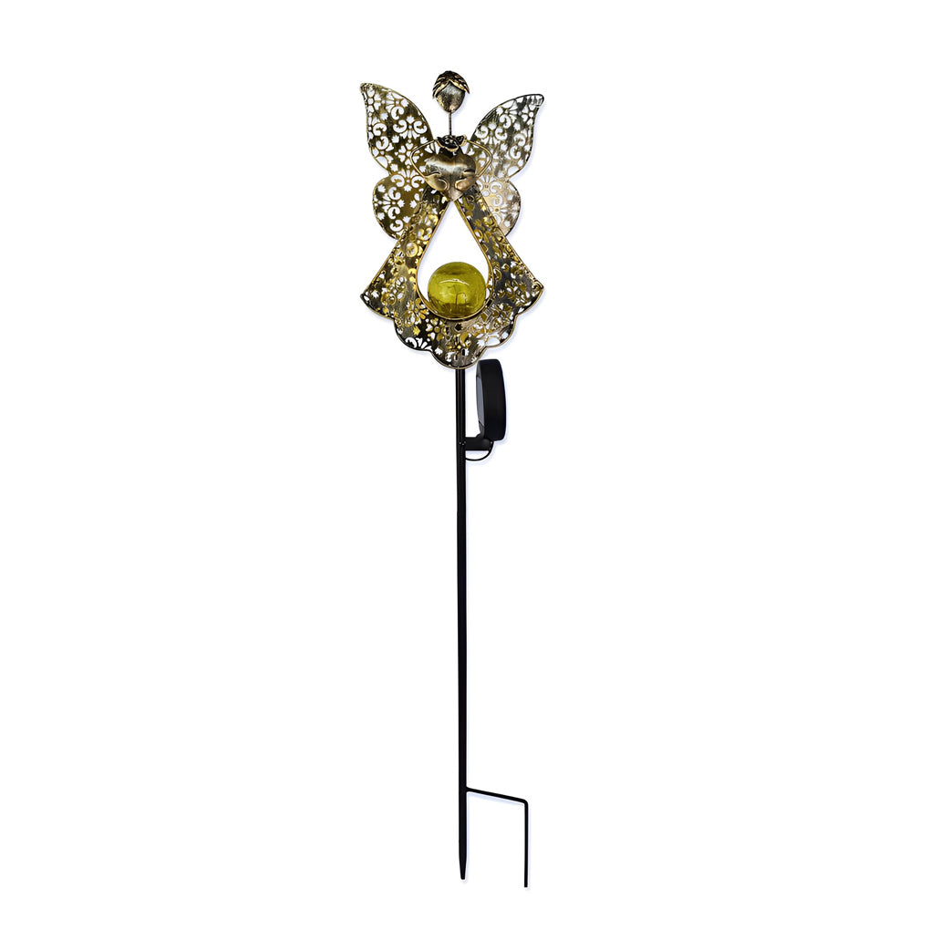 Mystical Moon & Sun Flame Iron Hollow Solar Garden Light
