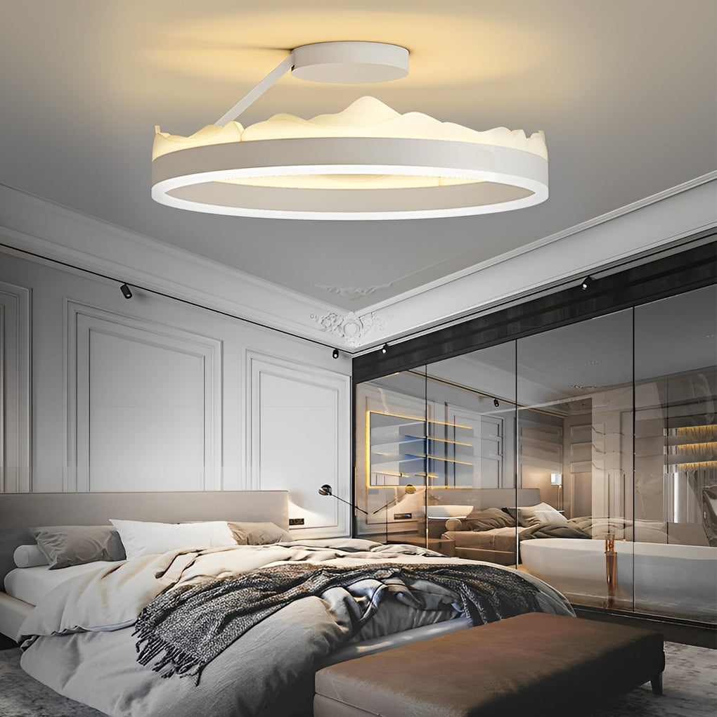Round Stepless Dimming LED Nordic Ceiling Light Flush Mount