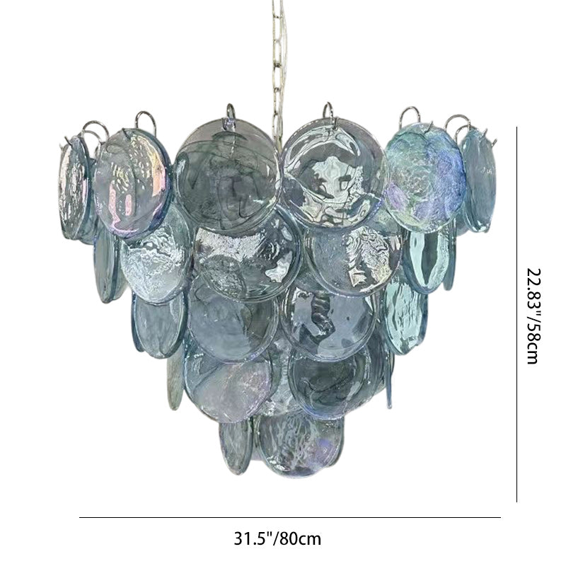 Traditional French Flower Shaped Iron Glass Chandelier - 5/9/12 Light Living Room Decor