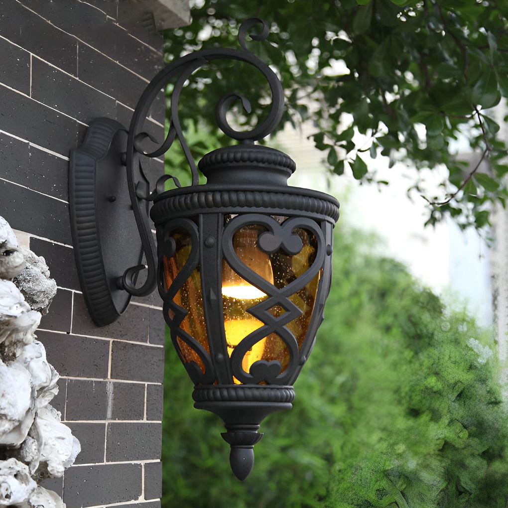 Retro Die-Cast Aluminum Waterproof Outdoor Wall Light Fixture