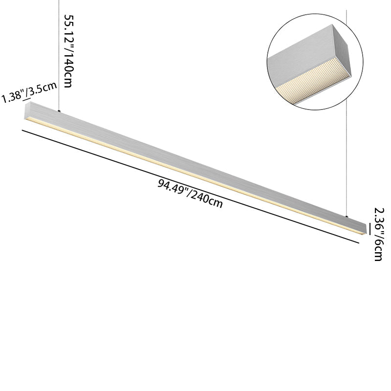Eye-Care LED Pendant Light for Home Office - Anti-Glare, Long Lifespan, High Quality Aluminum Illumination