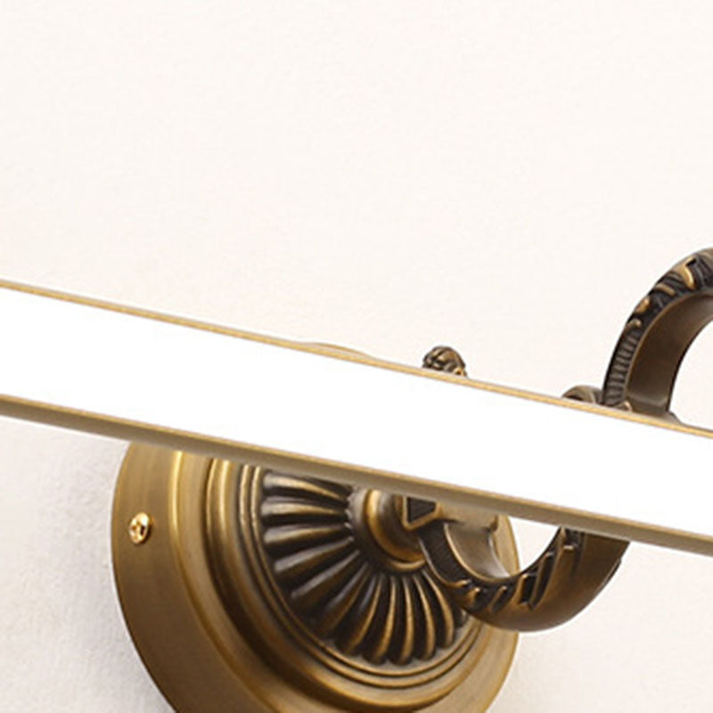 Vintage Copper LED Wall Sconce - Bathroom Vanity Light Fixture