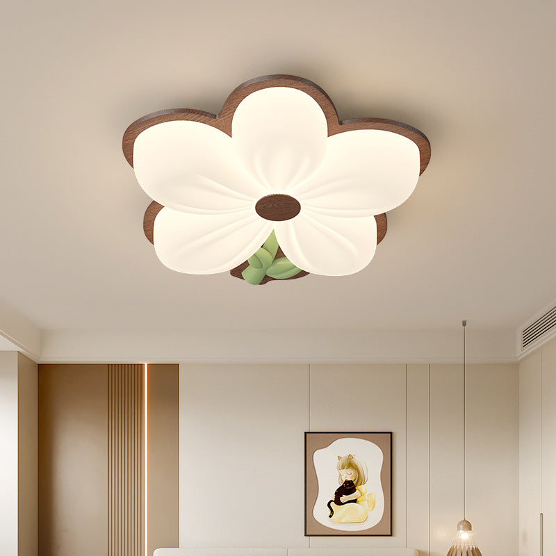 Contemporary Kids Flower Shaped LED Ceiling Light - Modern Flush Mount Lighting for Bedroom, Nursery, Toddler Room, Colorful Children's Room Decor, Iron and Plastic Design, Soft Illumination for Kids’ Spaces