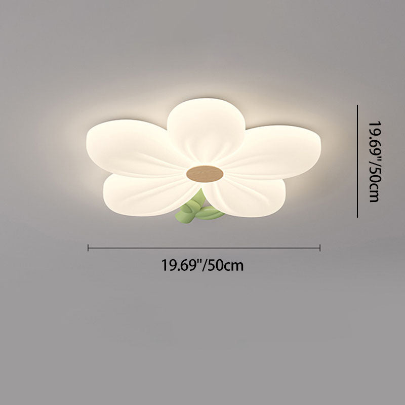 Contemporary Kids Flower Shaped LED Ceiling Light - Modern Flush Mount Lighting for Bedroom, Nursery, Toddler Room, Colorful Children's Room Decor, Iron and Plastic Design, Soft Illumination for Kids’ Spaces