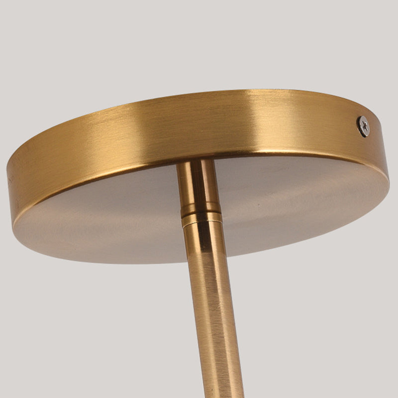 Contemporary Nordic Disc Iron PVC LED Semi-Flush Mount Ceiling Light for Bedroom