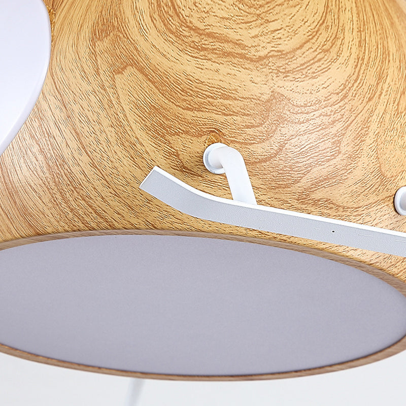 Airplane-Shaped Wooden LED Ceiling Fan Light for Kids' Bedroom