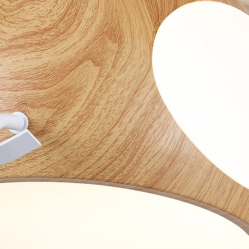 Airplane-Shaped Wooden LED Ceiling Fan Light for Kids' Bedroom