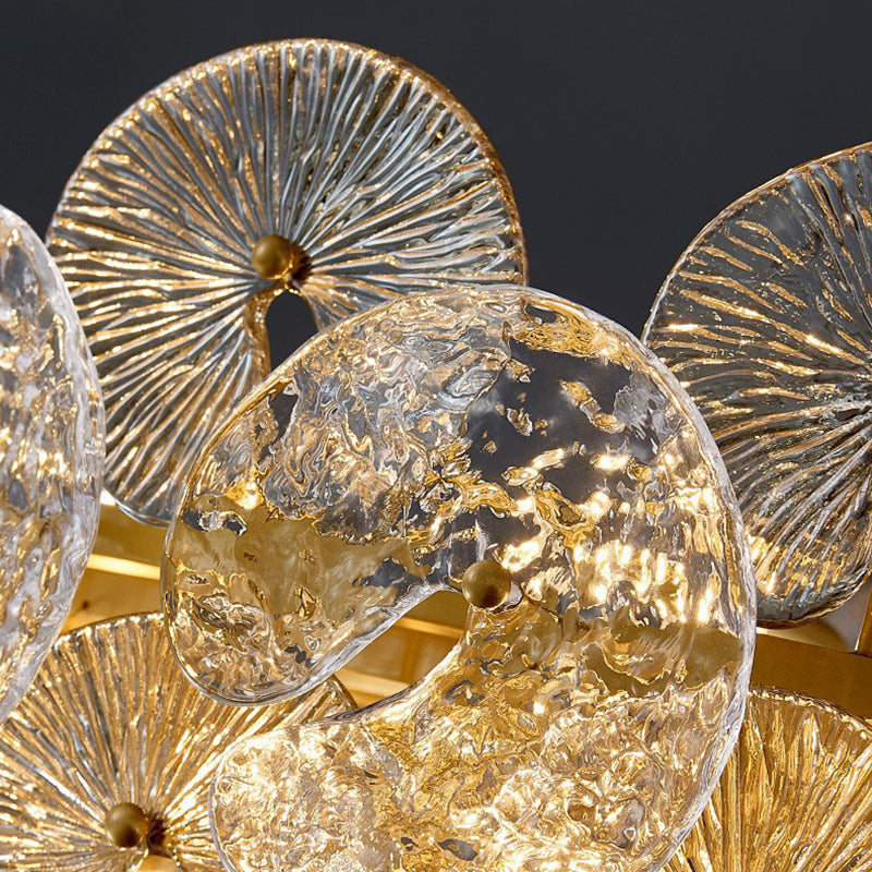Traditional Luxury Teardrop Crystal Copper Chandelier - 6/9/12 Light Options for Living Room Elegance