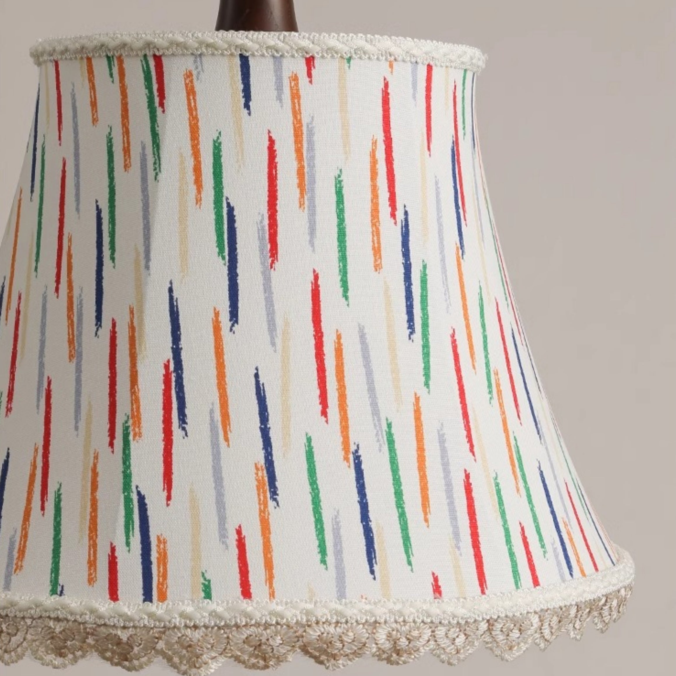 Traditional Vintage Kids Cylindrical Iron Solid Wood Fabric 1-Light Pendant Light for Bedroom, Retro Kids Room Lighting, Unique Children’s Pendant Fixture, Nursery Vintage Decor, Creative Iron and Wood Hanging Light, Stylish Playroom Illumination, Classic