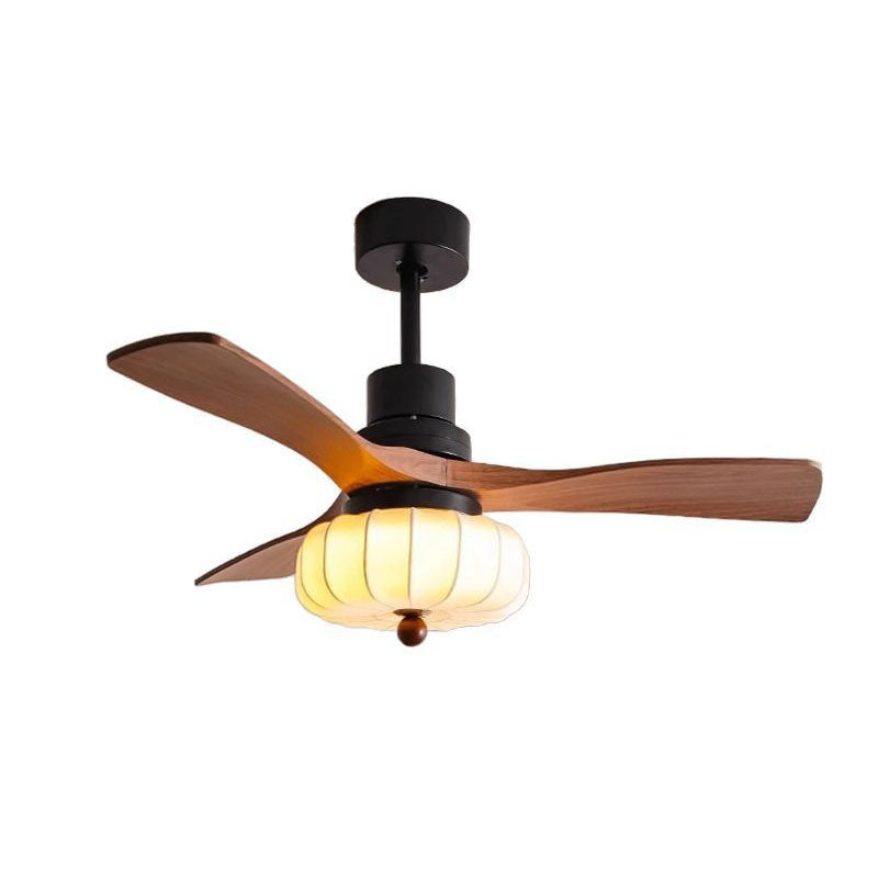 Vintage Round Iron Copper LED Ceiling Fan Light for Bedroom