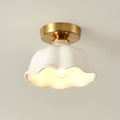Modern Simplicity Ceramics Iron Semi-Flush Mount Light for Hallways
