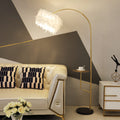 Contemporary Nordic Marble Iron Feather Floor Lamp for Living Room