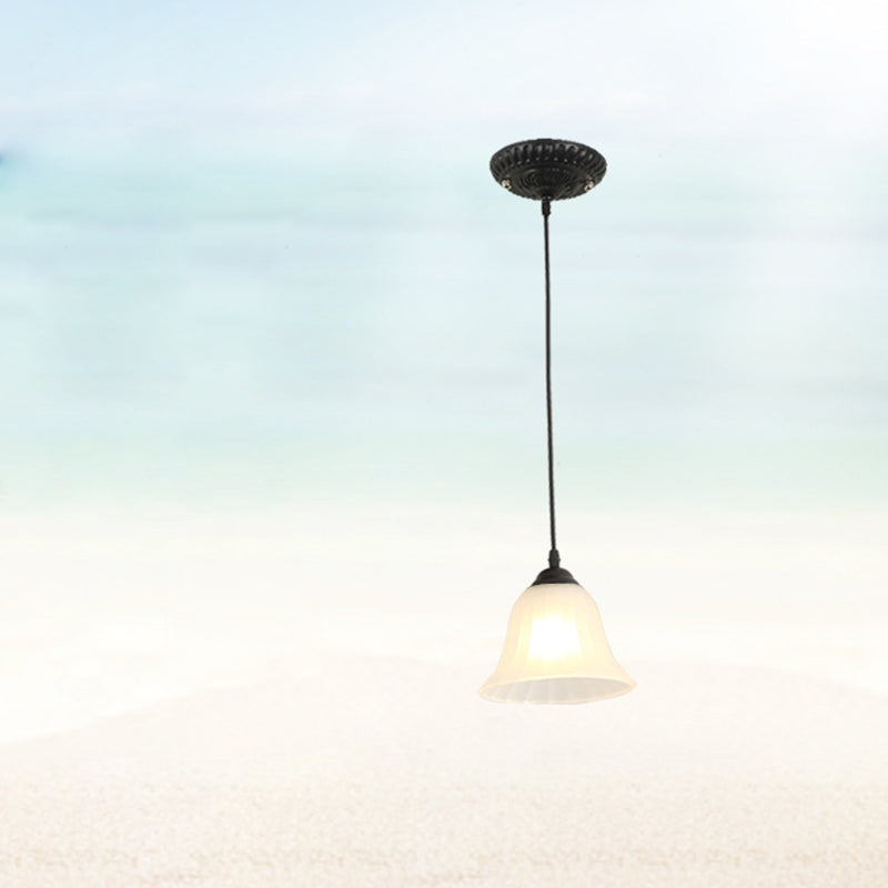 Traditional Tiffany Hardware Glass Pendant Light - 1 Light for Dining Room