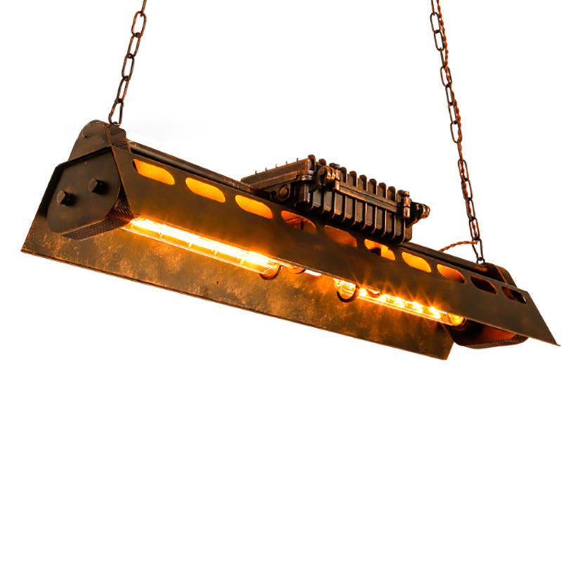 Contemporary Industrial Iron 4-Light Chandelier for Dining Room Island Lighting