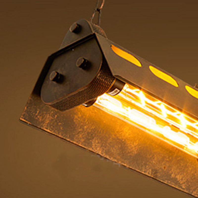 Contemporary Industrial Iron 4-Light Chandelier for Dining Room Island Lighting