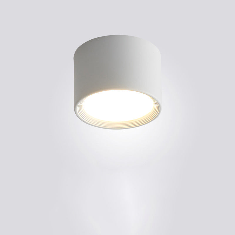 Modern Minimalist LED Flush Mount Ceiling Light - Cylinder Aluminum & Acrylic for Hallways