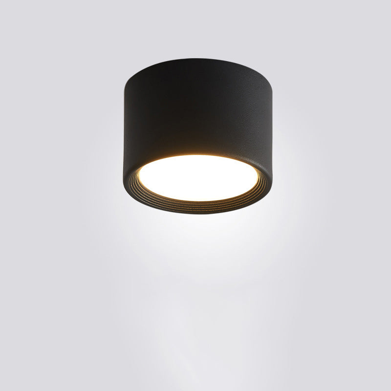 Modern Minimalist LED Flush Mount Ceiling Light - Cylinder Aluminum & Acrylic for Hallways