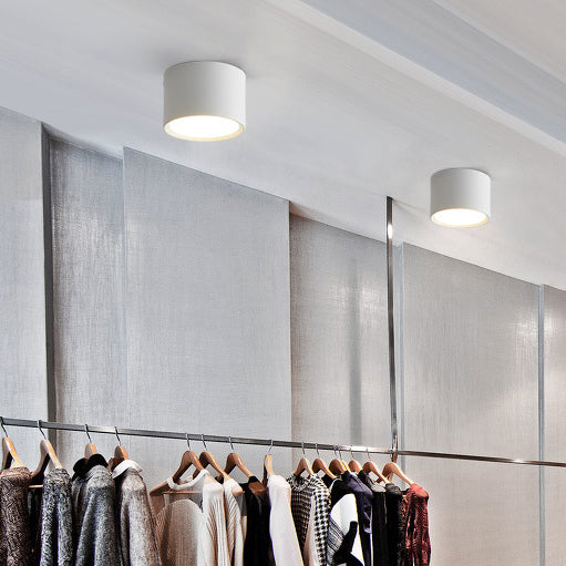 Modern Minimalist LED Flush Mount Ceiling Light - Cylinder Aluminum & Acrylic for Hallways