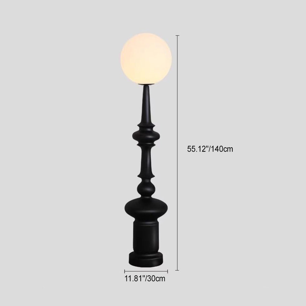 Contemporary Scandinavian Resin Acrylic Floor Lamp for Living Room