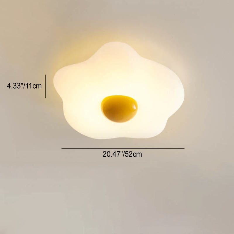 Contemporary Fried Egg LED Flush Mount Ceiling Light for Living Room