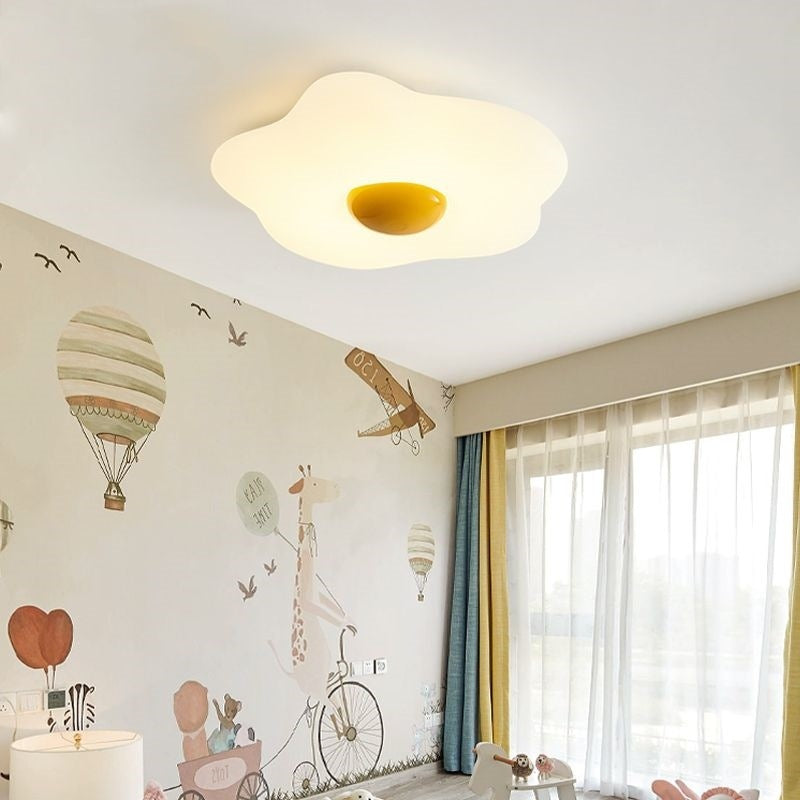 Contemporary Fried Egg LED Flush Mount Ceiling Light for Living Room