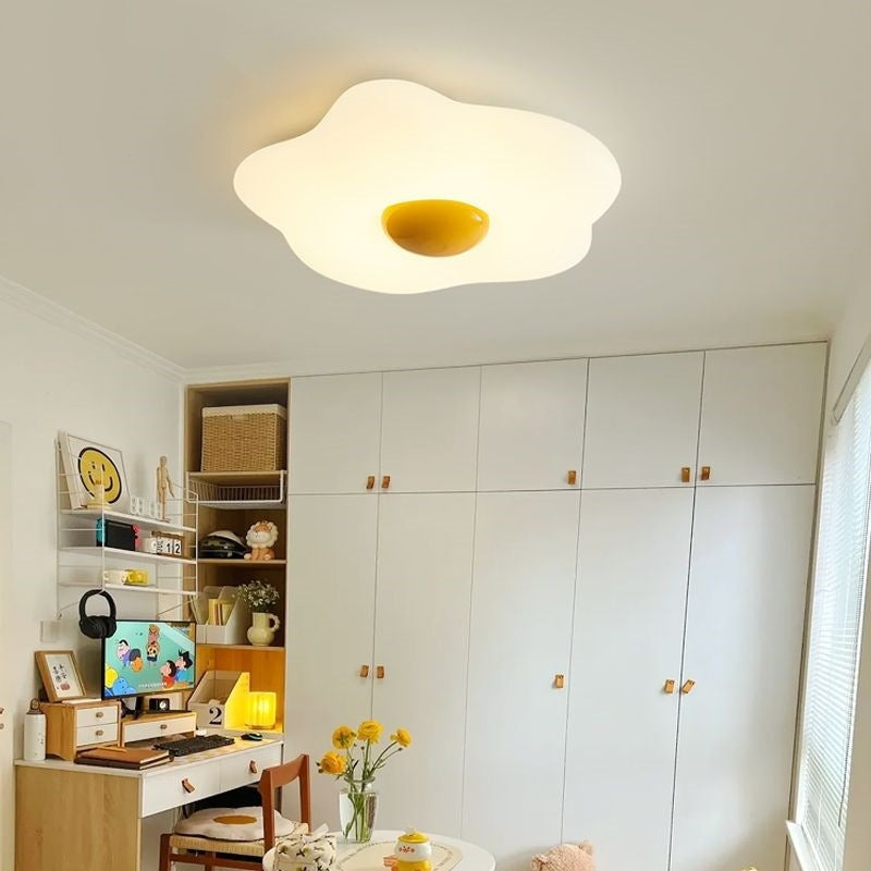 Contemporary Fried Egg LED Flush Mount Ceiling Light for Living Room