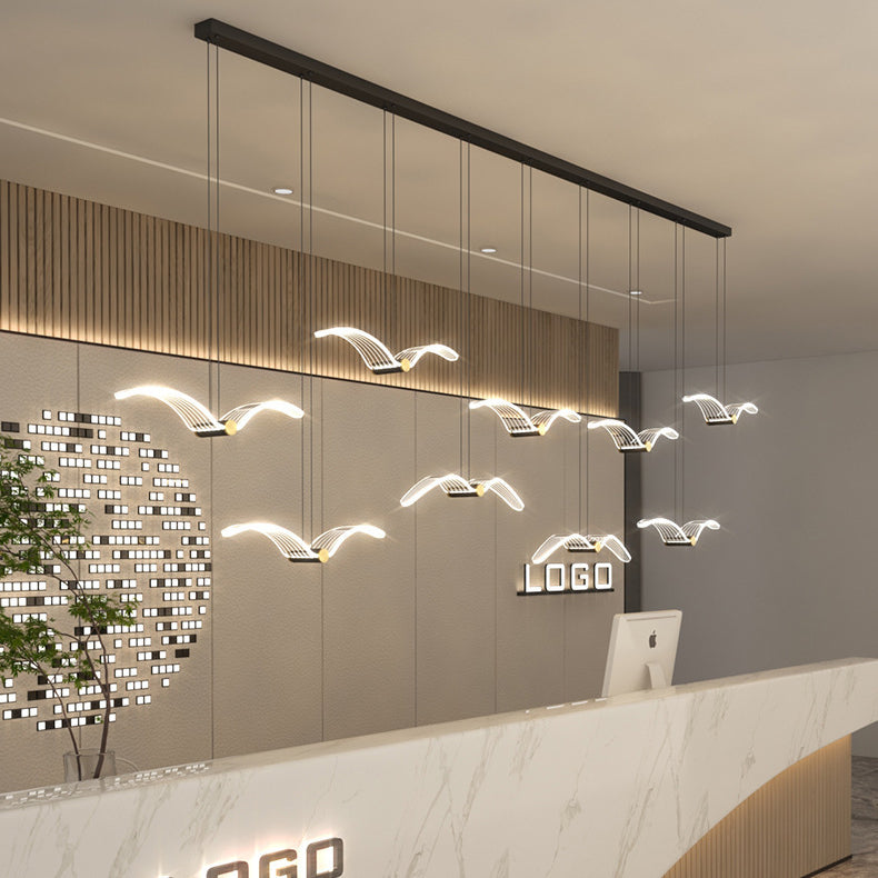 Contemporary Seagull Acrylic LED Pendant Light for Dining Room  

Elevate your dining experience with our Contemporary Seagull Iron Acrylic LED Pendant Light. This modern fixture combines artistic design with energy-efficient LED technology, perfect for a
