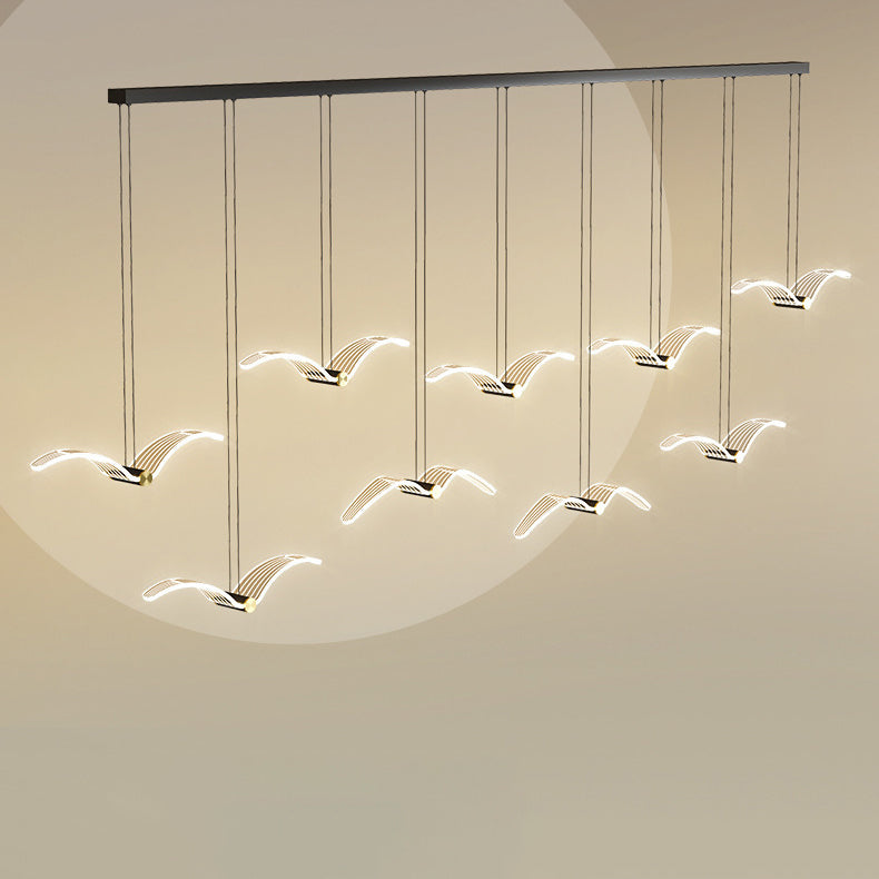 Contemporary Seagull Acrylic LED Pendant Light for Dining Room  

Elevate your dining experience with our Contemporary Seagull Iron Acrylic LED Pendant Light. This modern fixture combines artistic design with energy-efficient LED technology, perfect for a