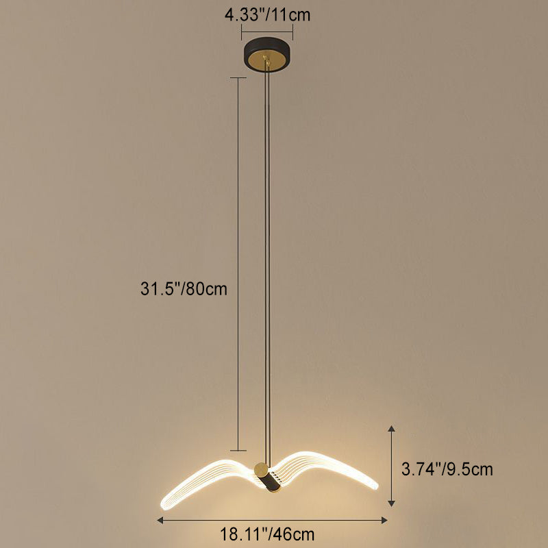 Contemporary Seagull Acrylic LED Pendant Light for Dining Room  

Elevate your dining experience with our Contemporary Seagull Iron Acrylic LED Pendant Light. This modern fixture combines artistic design with energy-efficient LED technology, perfect for a
