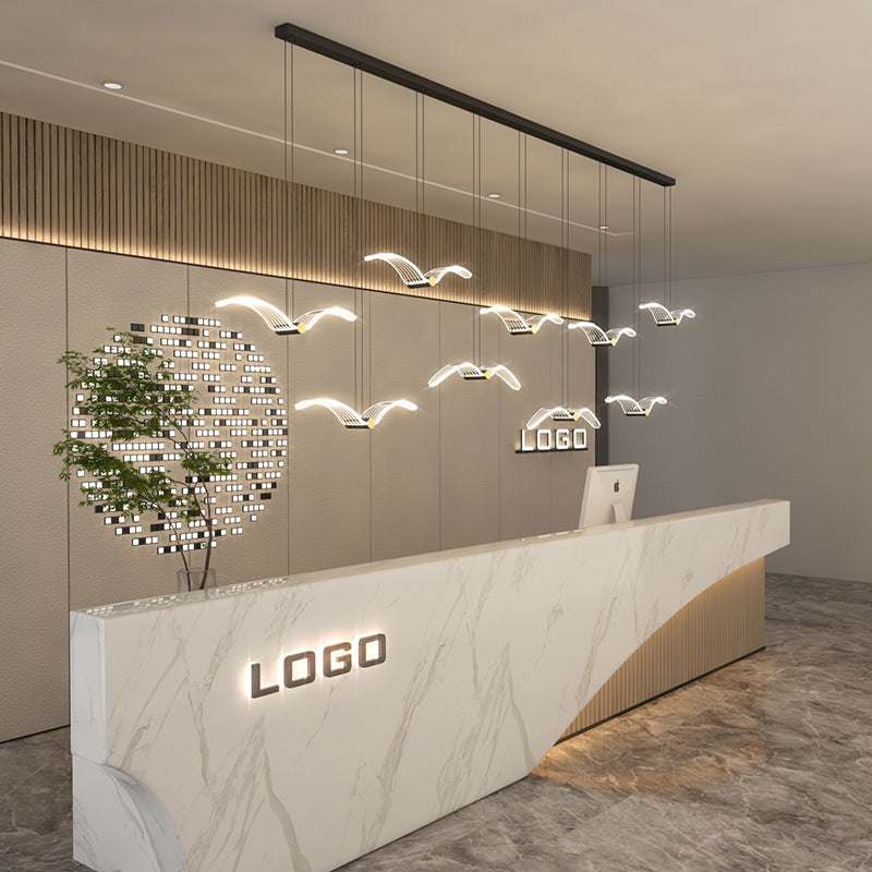 Contemporary Seagull Acrylic LED Pendant Light for Dining Room  

Elevate your dining experience with our Contemporary Seagull Iron Acrylic LED Pendant Light. This modern fixture combines artistic design with energy-efficient LED technology, perfect for a