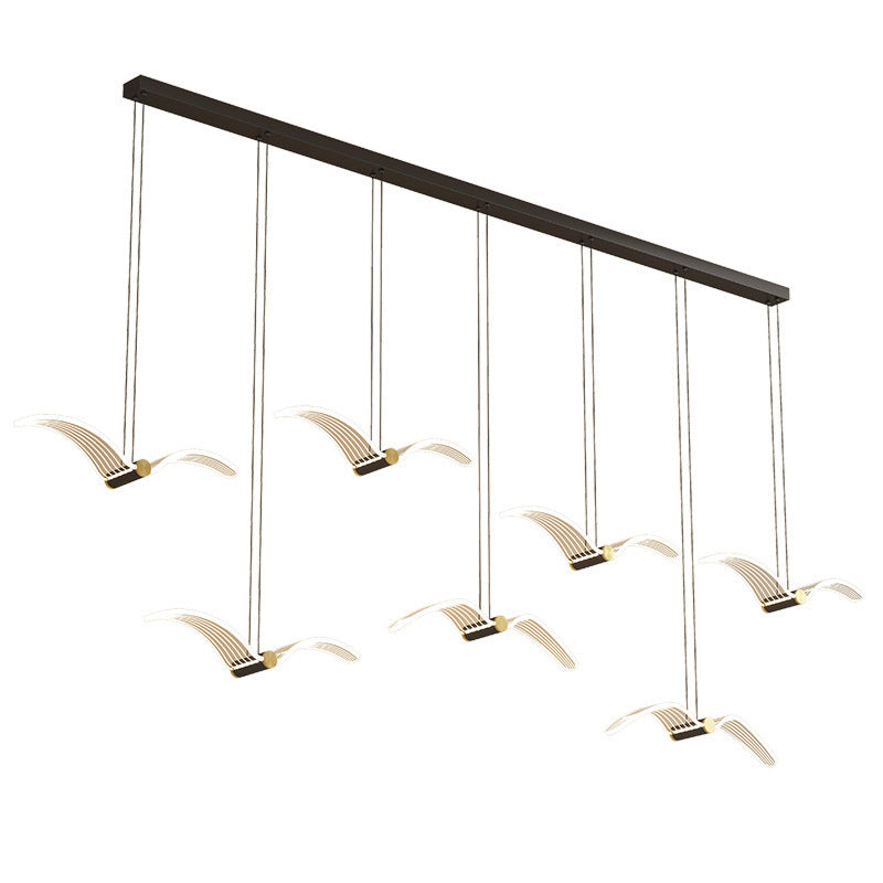 Contemporary Seagull Acrylic LED Pendant Light for Dining Room  

Elevate your dining experience with our Contemporary Seagull Iron Acrylic LED Pendant Light. This modern fixture combines artistic design with energy-efficient LED technology, perfect for a