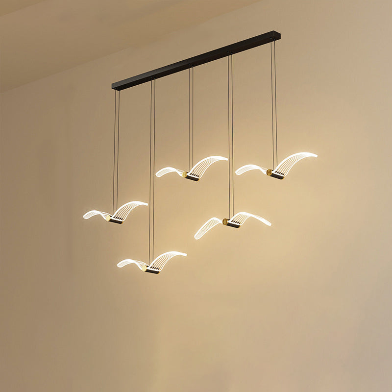Contemporary Seagull Acrylic LED Pendant Light for Dining Room  

Elevate your dining experience with our Contemporary Seagull Iron Acrylic LED Pendant Light. This modern fixture combines artistic design with energy-efficient LED technology, perfect for a