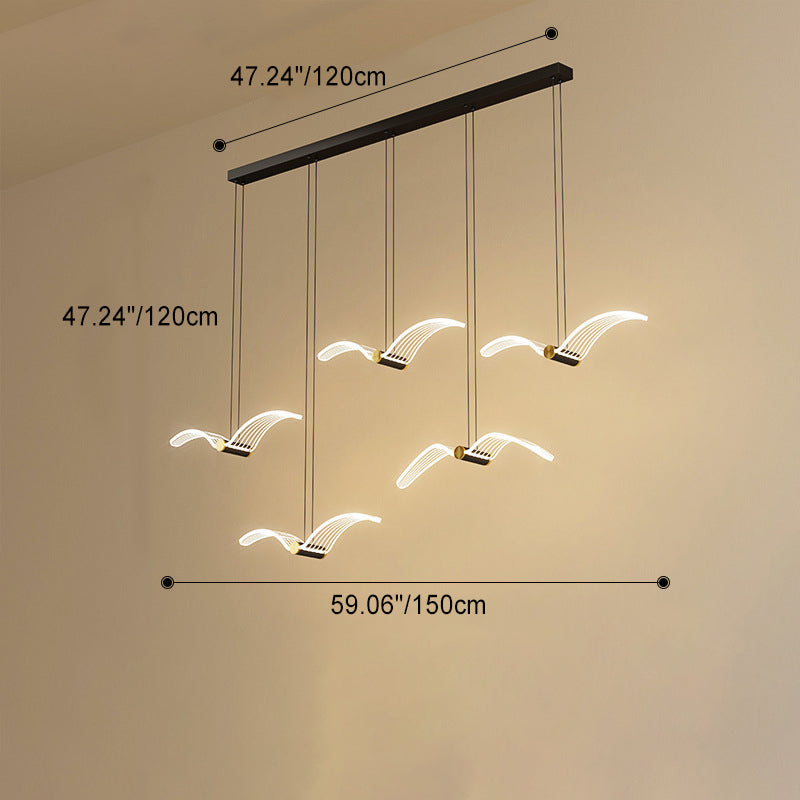 Contemporary Seagull Acrylic LED Pendant Light for Dining Room  

Elevate your dining experience with our Contemporary Seagull Iron Acrylic LED Pendant Light. This modern fixture combines artistic design with energy-efficient LED technology, perfect for a