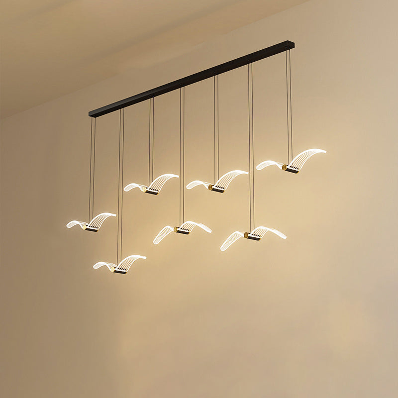 Contemporary Seagull Acrylic LED Pendant Light for Dining Room  

Elevate your dining experience with our Contemporary Seagull Iron Acrylic LED Pendant Light. This modern fixture combines artistic design with energy-efficient LED technology, perfect for a