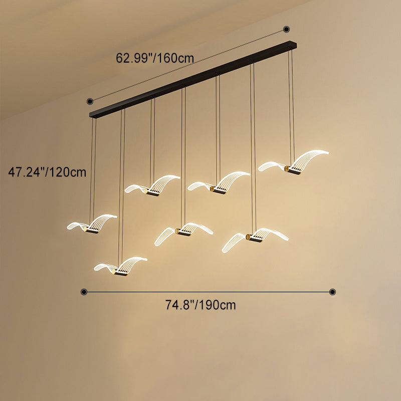 Contemporary Seagull Acrylic LED Pendant Light for Dining Room  

Elevate your dining experience with our Contemporary Seagull Iron Acrylic LED Pendant Light. This modern fixture combines artistic design with energy-efficient LED technology, perfect for a