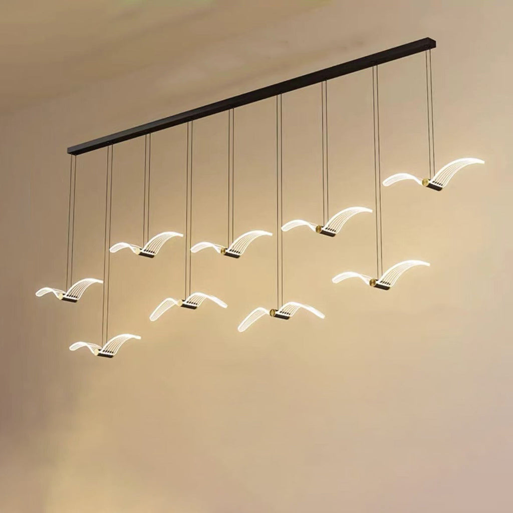 Contemporary Seagull Acrylic LED Pendant Light for Dining Room  

Elevate your dining experience with our Contemporary Seagull Iron Acrylic LED Pendant Light. This modern fixture combines artistic design with energy-efficient LED technology, perfect for a