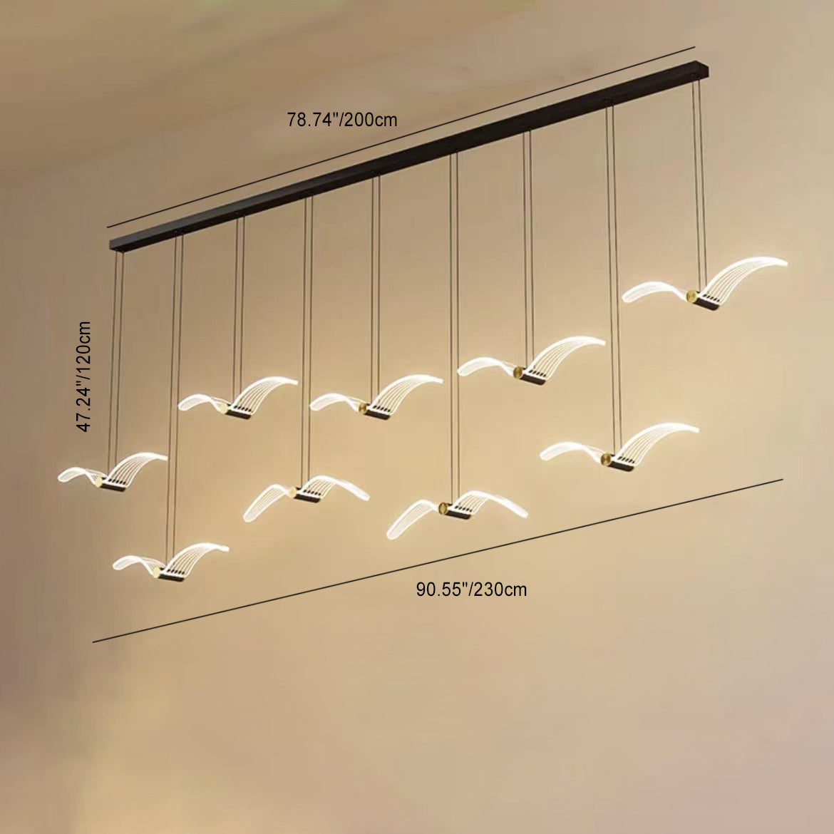 Contemporary Seagull Acrylic LED Pendant Light for Dining Room  

Elevate your dining experience with our Contemporary Seagull Iron Acrylic LED Pendant Light. This modern fixture combines artistic design with energy-efficient LED technology, perfect for a