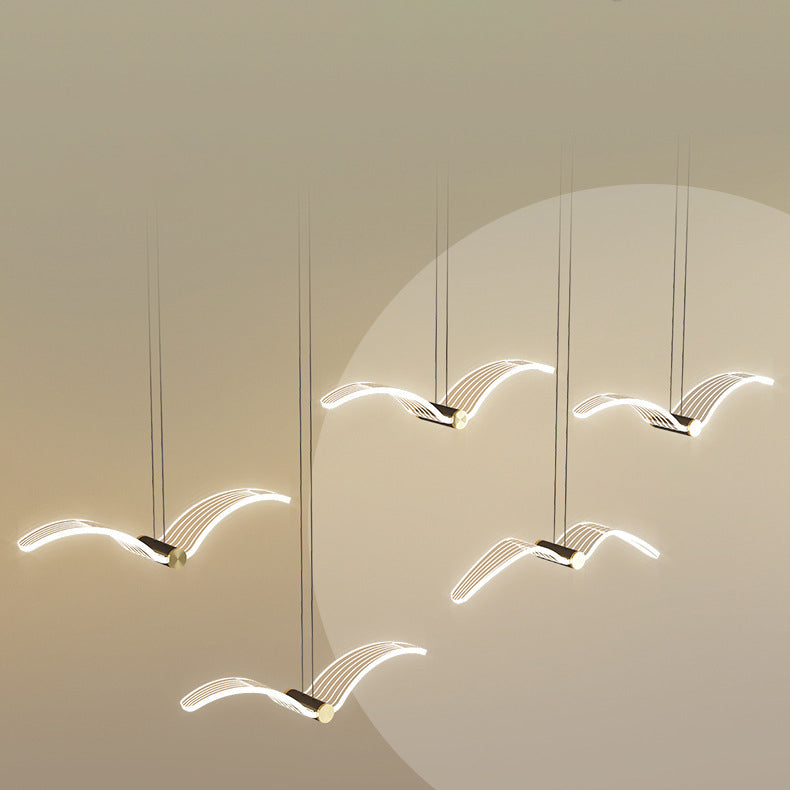 Contemporary Seagull Acrylic LED Pendant Light for Dining Room  

Elevate your dining experience with our Contemporary Seagull Iron Acrylic LED Pendant Light. This modern fixture combines artistic design with energy-efficient LED technology, perfect for a