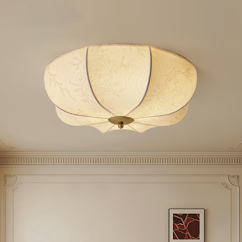 Contemporary Retro Pattern Flush Mount Ceiling Light - 3 Lights for Bedroom